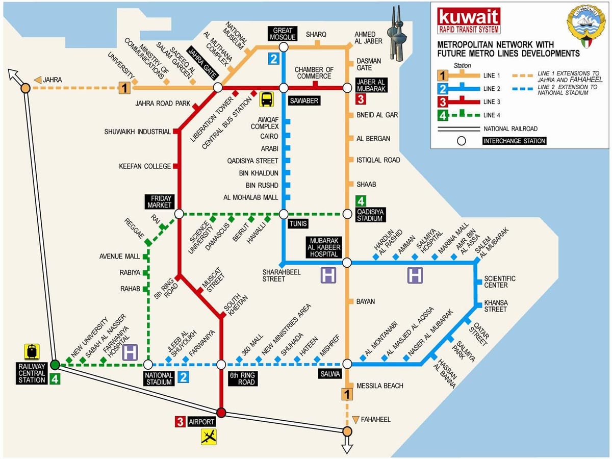 kartta metro kuwait