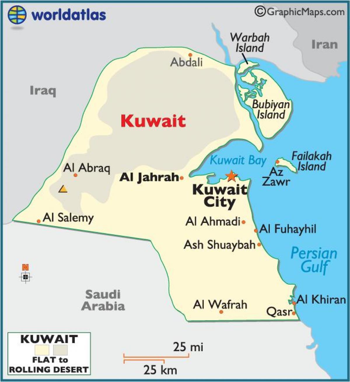 kuwait koko kartta