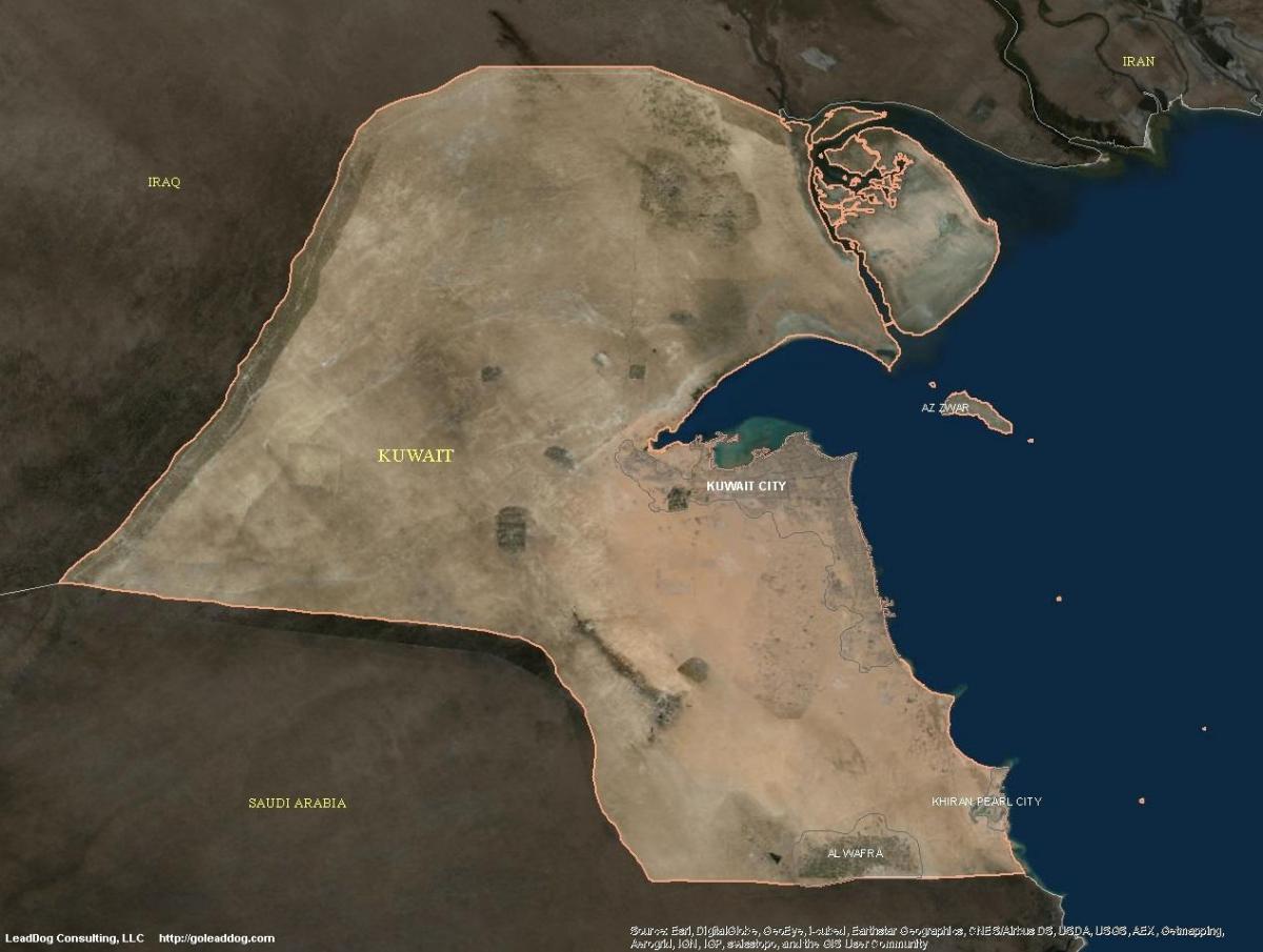 kartta satelliitti-kuwait