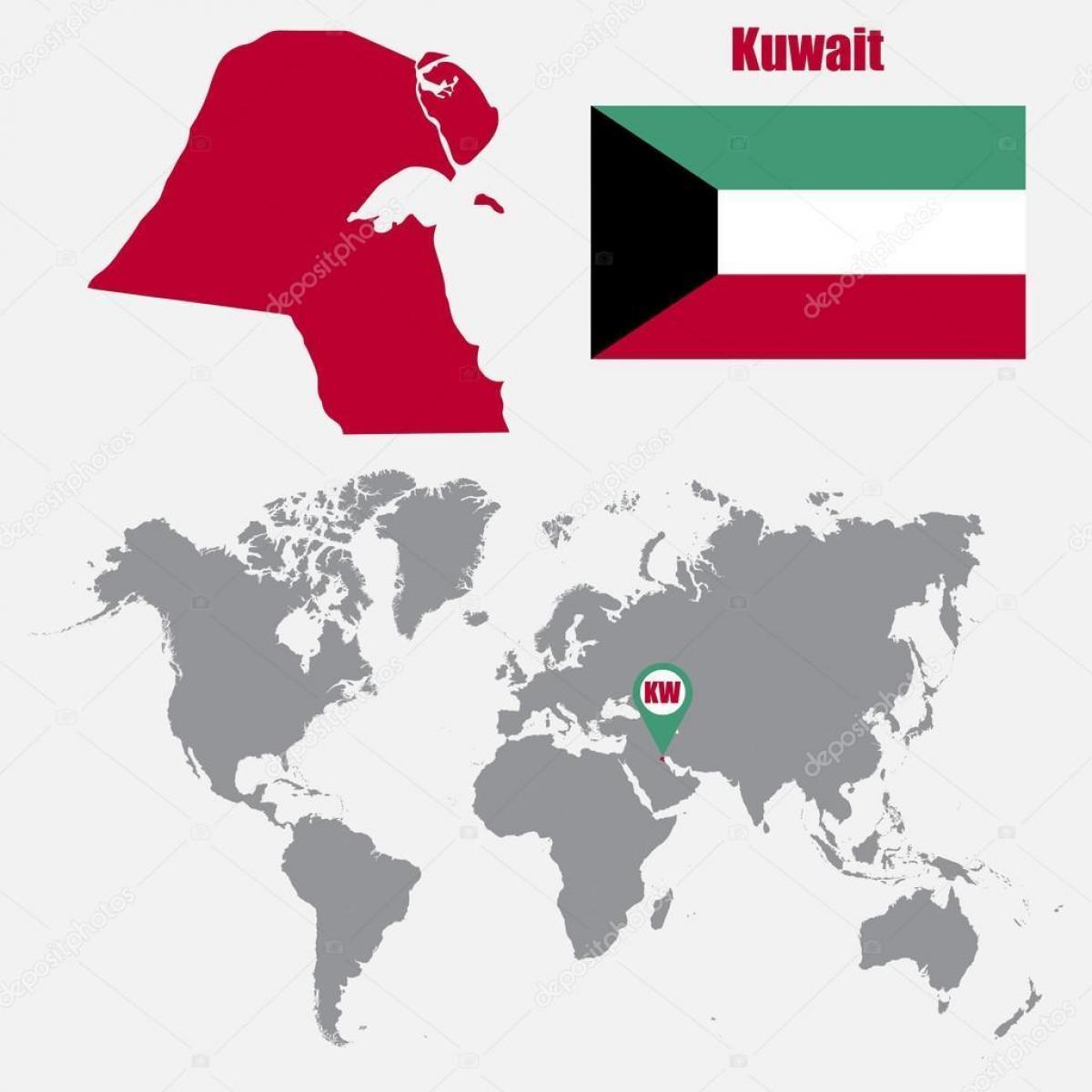 kuwait kartta maailman kartta