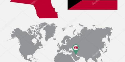 Kuwait kartta maailman kartta